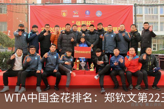 WTA中国金花排名：郑钦文第22王欣瑜第39 郭涵煜飙升51名